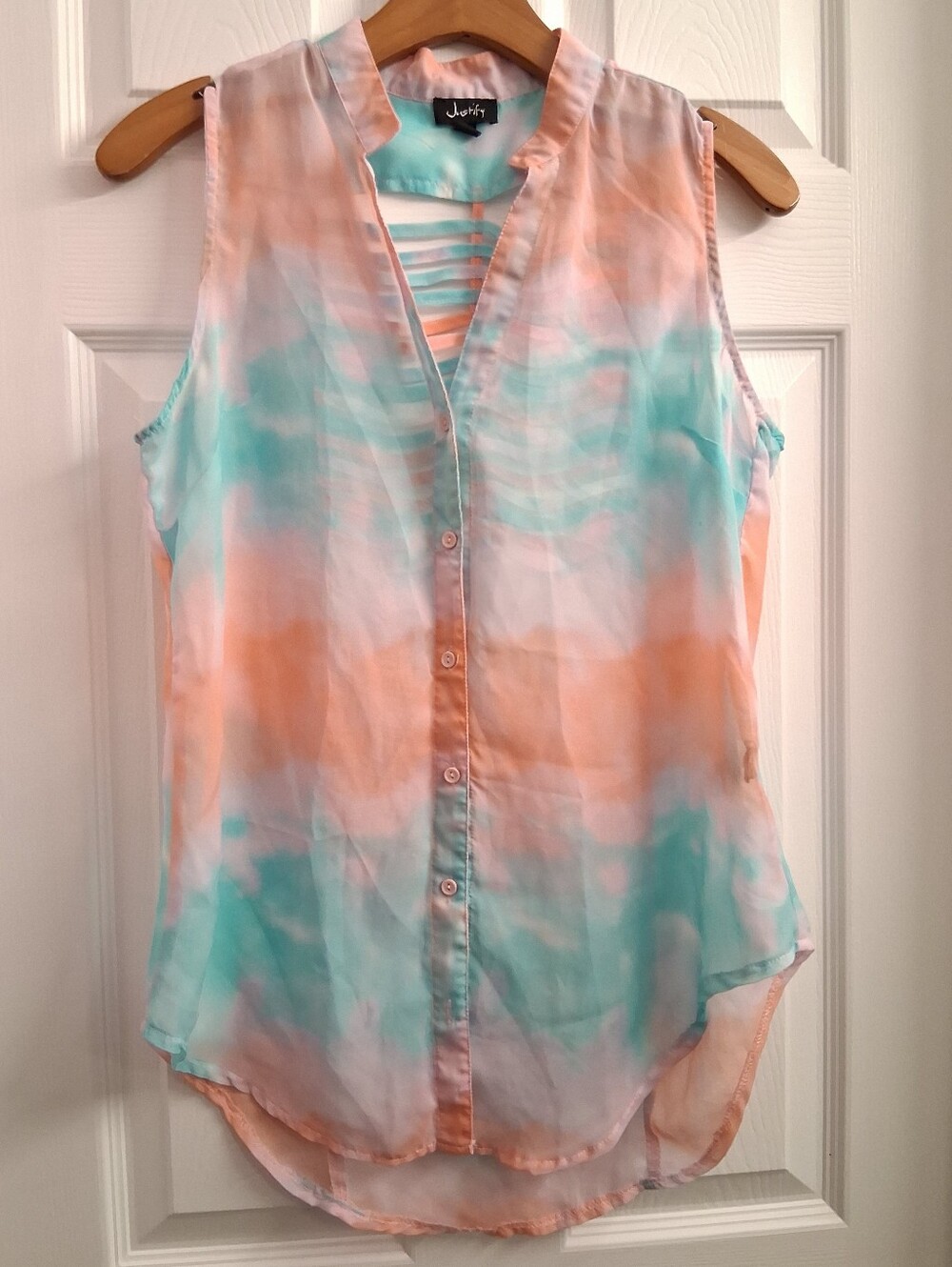 Justify Pastel Sheer Blouse Medium